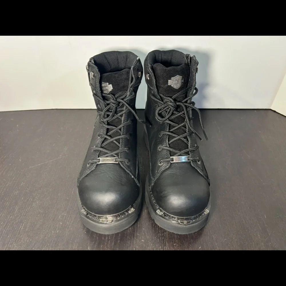 Harley Davidson Chipman Leather Motorcycle Riding Boots Black Mens 11